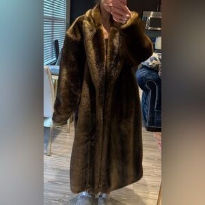 Source Unknown Dark Brown Fur Cape